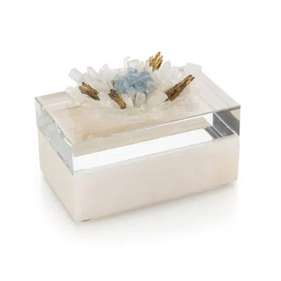 John-richard Festooned In Stones Box With Celestite In Cream