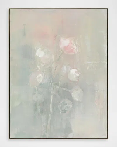 John-richard Fiori In Pastel Framed Giclee By Carol Benson-cobb In White
