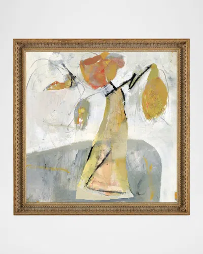 John-richard Floral No. 4 Framed Giclee By Donna Weathers In Gold