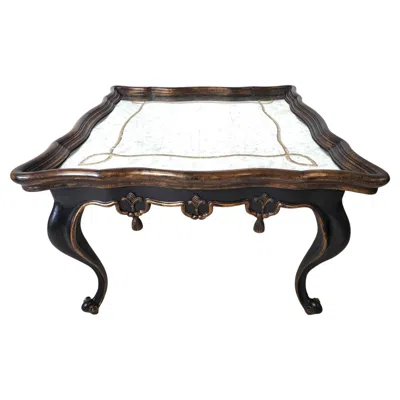Pre-owned John-richard French Louis Xvi Églomisé Mirror Top Coffee Table By John Richard In Brown