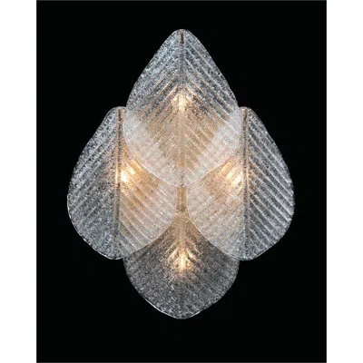 John-richard Frosted Glass Petal Wall Sconce In Frosted;or Antique;antique Gold