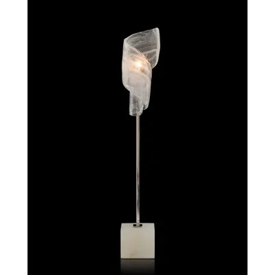 John-richard Furls 34" White Buffet Lamp In White,nickel