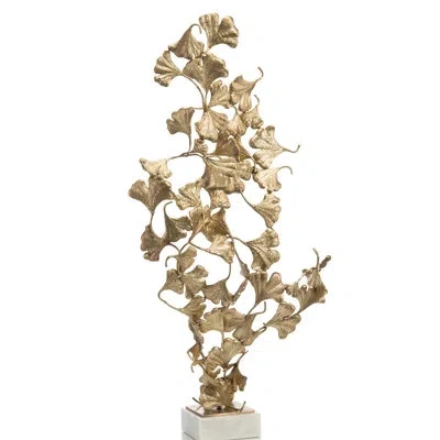 John-richard Ginkgo Leaves Sculpture In Matte