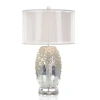 John-richard Gleaming 31" Silver Table Lamp In Silver,clear