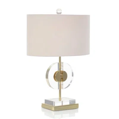 John-richard Half-moon 24" Polished Brass Table Lamp