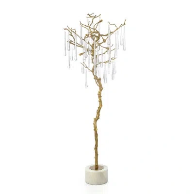 John-richard Hanging Teardrop 74" Tree Floor Lamp In Brass