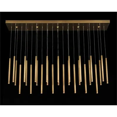John-richard Hans Horizontal Thirty-five-light Brass Pendant