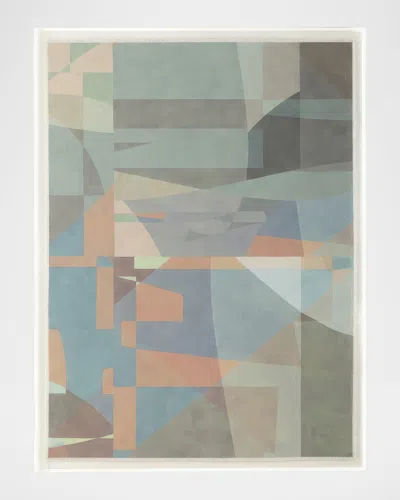 John-richard Harbor Haze Ii Framed Print By Lori Dubois In White