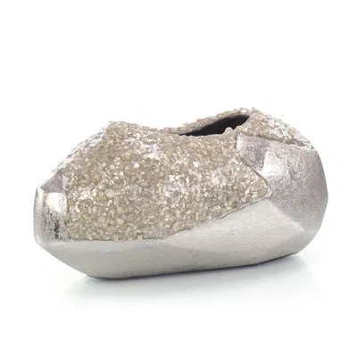 John-richard Irregular Outcroppings Bowl In Silver,cream