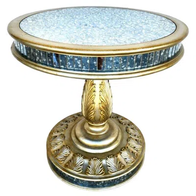 Pre-owned John-richard John Richard Style Eglomise Mirror Center Accent Table In Brown