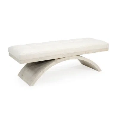 John-richard Keen Upholstered Bench In White