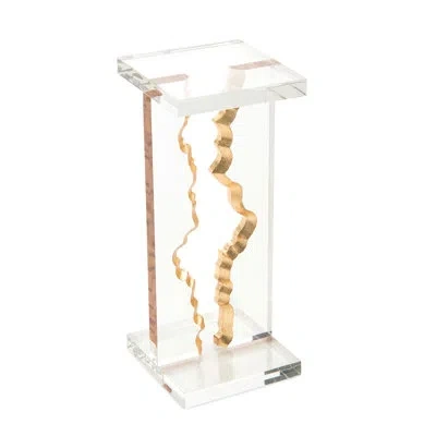 John-richard Landscape Plastic Top Block End Table In Clear