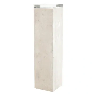 John-richard Loftus Frame End Table In Silver,clear