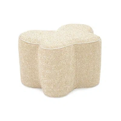 John-richard Mariposa 30" Wide Novelty Solid Color Standard Ottoman In Beige