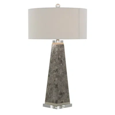 John-richard Mica 33.5" Black Table Lamp In Black,gray,clear