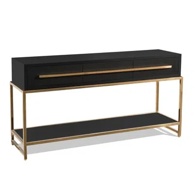 John-richard Midnight 67" Console Table In Linia Black