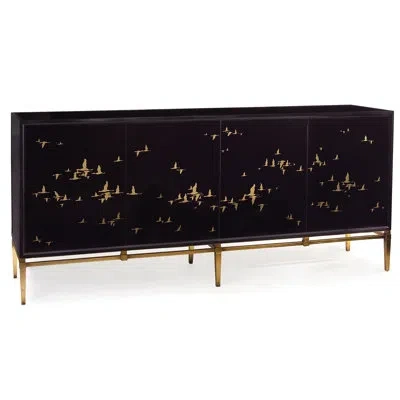 John-richard Migration Credenza In Black,old Gold