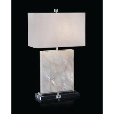 John-richard Mother-of-pearl 30" Table Lamp In White