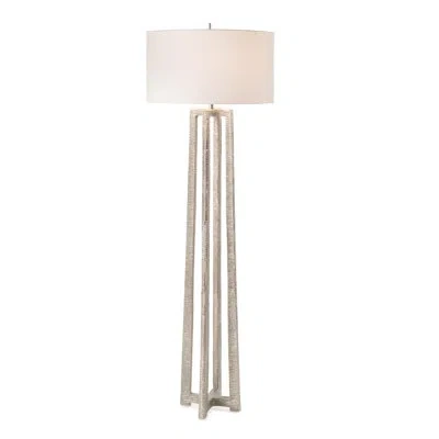 John-richard Nickel-plated 64" Floor Lamp In Silver