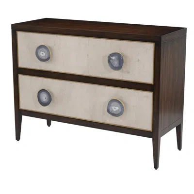 John-richard Palma 2 Drawer Accent Chest In Windsor Black,white