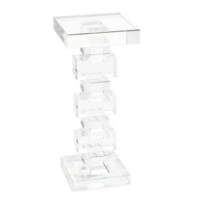 John-richard Pedestal End Table In Clear