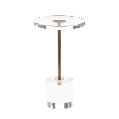 John-richard Pedestal End Table In Clear