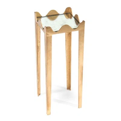 John-richard Scalloped End Table In Gold