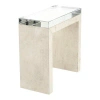 John-richard Semois Sled End Table In Silver,clear