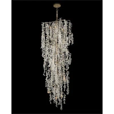 John-richard Shiro-noda Fifteen-light Chandelier In Antique Brass