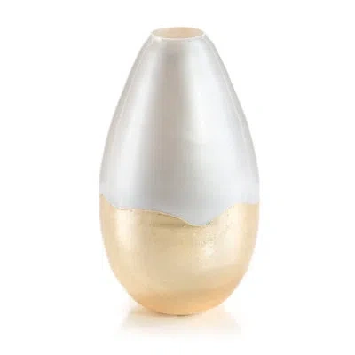 John-richard Silver/gold 12.25" Glass Table Vase In Silver;gold