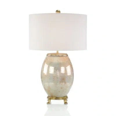 John-richard Simply Classic 33.5" White/cream Table Lamp In White,cream