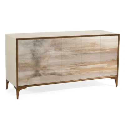 John-richard Solstice 60" Wide Sideboard In Beige,mayan Gold