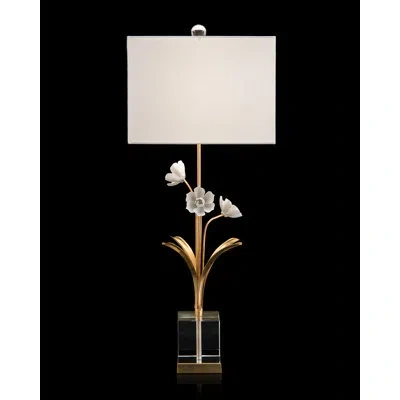 John-richard Spring Has Sprung 35.5" White/gold Table Lamp In White,gold