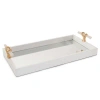 John-richard Stone Rectangle Decorative Tray In White