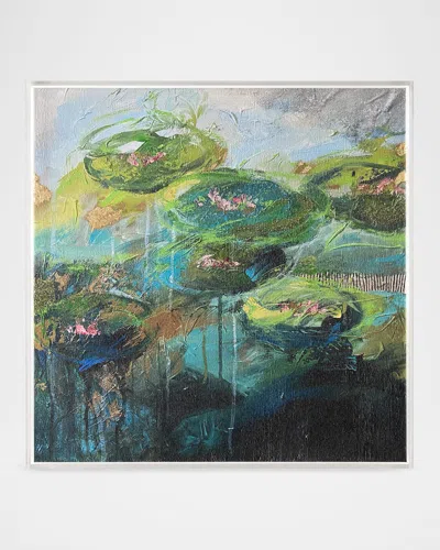 John-richard Water Lilies Framed Print By Susan Zulauf In Green