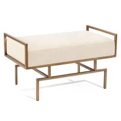 John-richard Wiggins Bench In Beige,brass