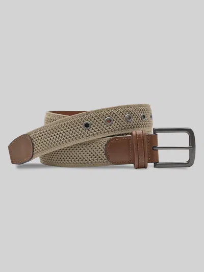 Johnston &amp; Murphy Johnston & Murphy Men's Amherst Engineered Knit & Leather Belt In Brown