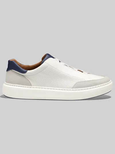 Johnston &amp; Murphy Johnston & Murphy Men's Anders Stretch Lace-to-toe Sneakers In White