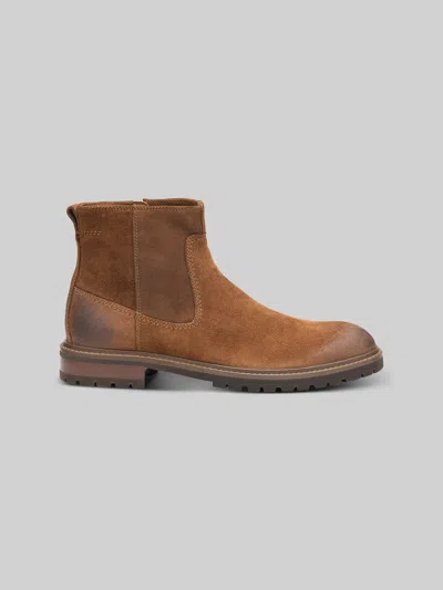 Johnston &amp; Murphy Johnston & Murphy Men's Barrett Leather Plain Toe Zip-up Boots In Brown