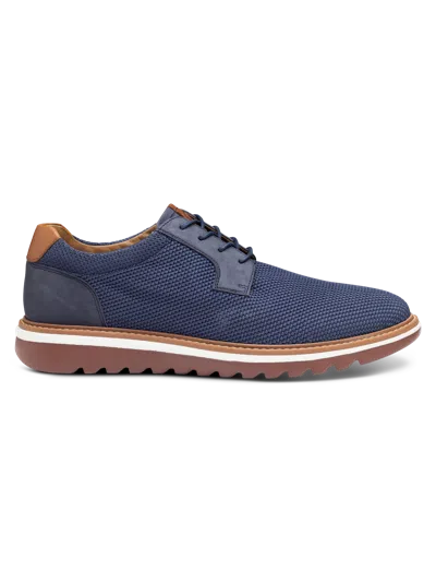 Johnston &amp; Murphy Johnston & Murphy Men's Braydon Knit Plain Toe Oxfords In Blue