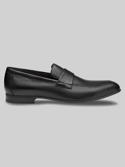 Johnston &amp; Murphy Johnston & Murphy Men's Elston Moc Toe Penny Loafers In Black