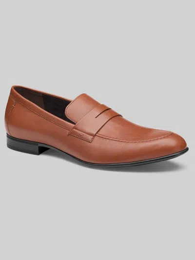 Johnston &amp; Murphy Johnston & Murphy Men's Elston Moc Toe Penny Loafers In Brown