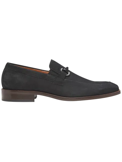 Johnston &amp; Murphy Johnston & Murphy Men's Everett Suede Horsebit Loafers In Black