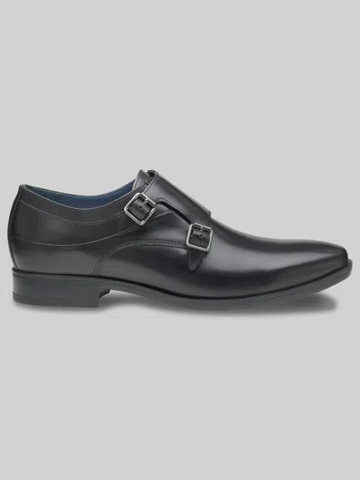 Johnston &amp; Murphy Johnston & Murphy Men's Gibbons Double-buckle Monk Strap Shoes In Black