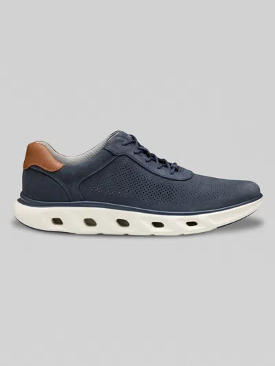 Johnston &amp; Murphy Johnston & Murphy Men's Reactivate U-throat Nubuck Leather Lace-up Sneakers In Blue