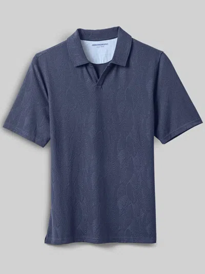 Johnston &amp; Murphy Johnston & Murphy Men's Regular Fit Sedona 4-way V‑neck Polo In Blue