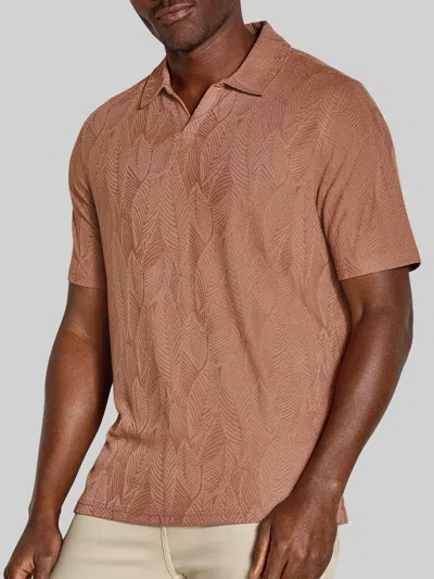 Johnston &amp; Murphy Johnston & Murphy Men's Regular Fit Sedona 4-way V‑neck Polo In Brown