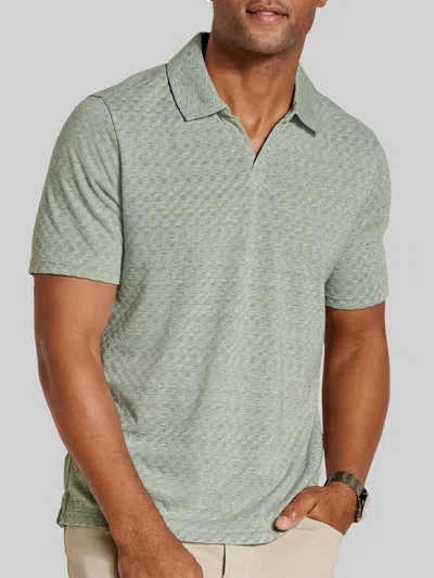 Johnston &amp; Murphy Johnston & Murphy Men's Regular Fit Sedona 4-way V‑neck Polo In Green