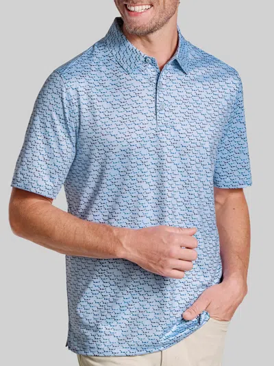 Johnston &amp; Murphy Johnston & Murphy Men's Regular Fit Xc+ Ace 4-way Stretch Performance Polo In Blue