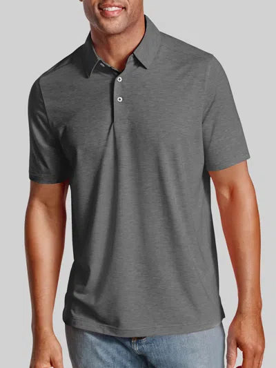 Johnston &amp; Murphy Johnston & Murphy Men's Regular Fit Xc+ Apex 4-way Stretch Performance Polo Charcoal - Size: Medium In Gray